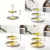 1 шт. Многоярусная подставка для десертов из нержавеющей стали, поднос для фруктов, подставка для десертного стола, стойка для закусок, двухъярусная-