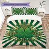 Leaf Clover Pattern Bedding uilt Set uilt Cover Pillowcase Home Decoration Birthday Gift (1 * duvet cover + 2 * pillowcase  without core)58