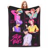 KPop Demon Hunters Saja Boys Blanket Flannel Spring/Autumn Multi-function Super Warm Throw Blankets for Home Outdoor Bedspread