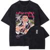 Anime Demon Slayer Tokitou Muichirou Graphic Washed Tee Men Casual Loose Tshirts Manga Cotton T Shirt Harajuku Male T-shirt