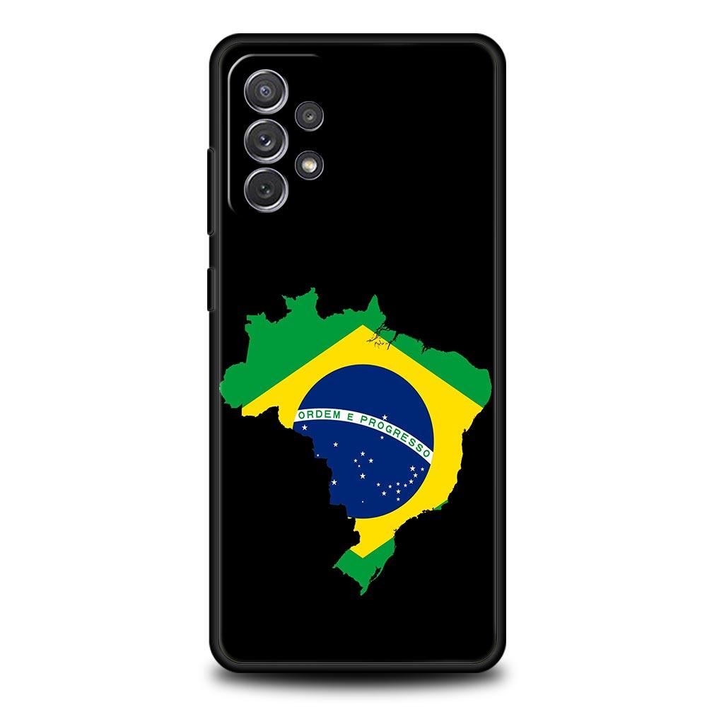 Чехол для телефона Samsung Galaxy A17 A15 A13 A51 A71 A41 A31 A21S A07 A05 A35 A55 A23 A25 A33 A53 A73 5G Cover Большой флаг Бразилии