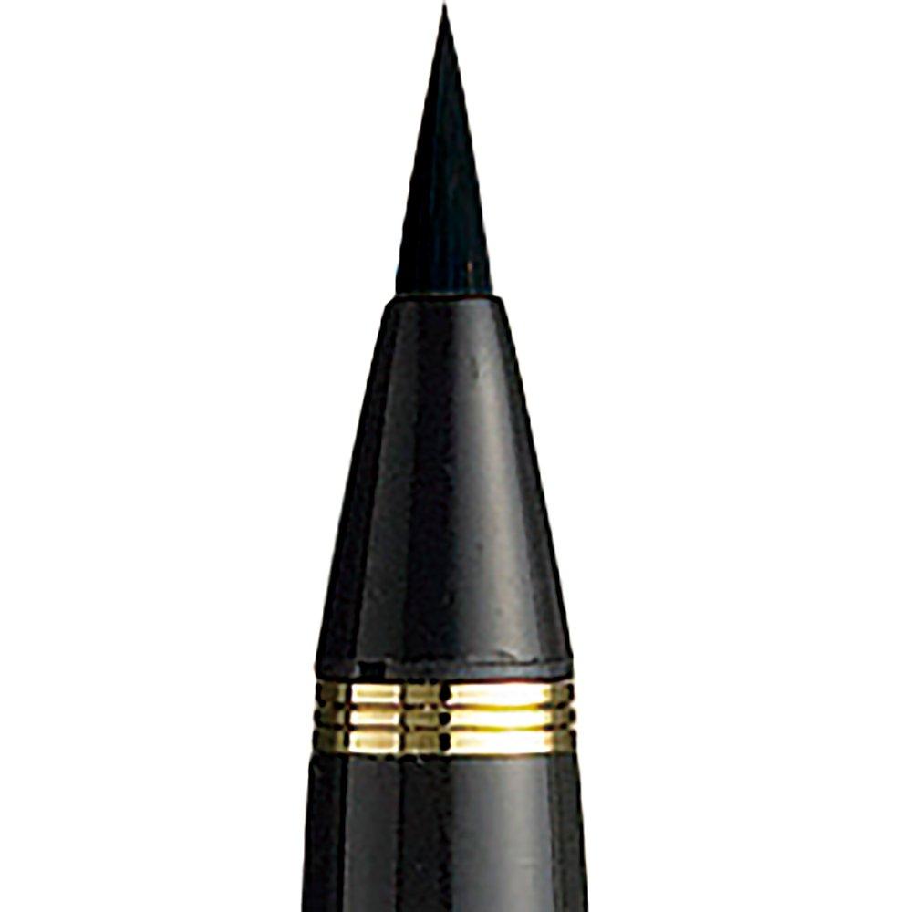 Kuretake Fountain Brush Pen, Lacquer-Style Black Barrel, DU140-15C