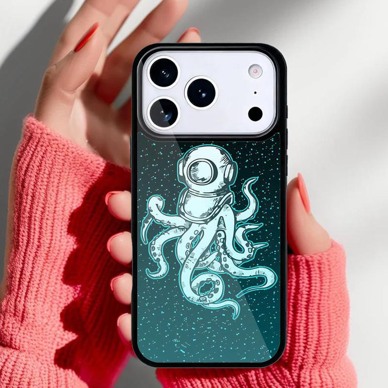 Морские обитатели Осьминог Мягкий чехол для телефона для iPhone 17 16 15 14 13 Pro Max Задняя крышка для 12 11 Pro Coque