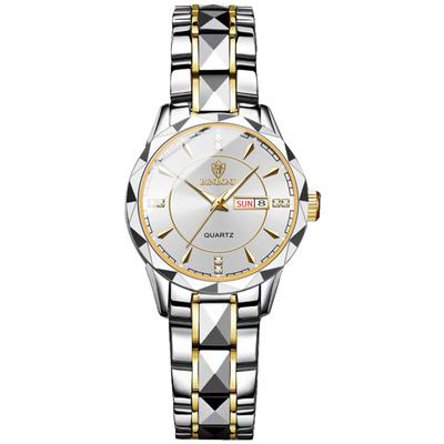 Часы Seiko Аналоговые часы-копии Женские Светящиеся Дата День недели Водонепроницаемые Часы Легко читаемый циферблат Нержавеющая сталь Регулируемый уровень Серебряные женские