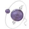 [Q4314] - Handmade Silver Bracelet 'Mineralia' Silver Amethyst - 8 Mm