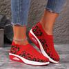 Women's Shoes 2024 Spring New Hot Selling Animal Pattern Fashion Knitted Socks Sneakers Women's Flat Shoes Plus Size Flat