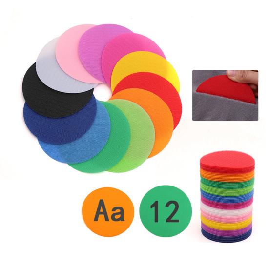 36 шт., круглый стикер для ковров, нескользящая крепежная лента, детский сад, класс, детский образовательный красочный напольный коврик в горошек