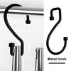 2Pcs Curtain Hook Easy Installation Adjustable Space-Saving S-Shaped Hanging Hooks for Home Bathroom
