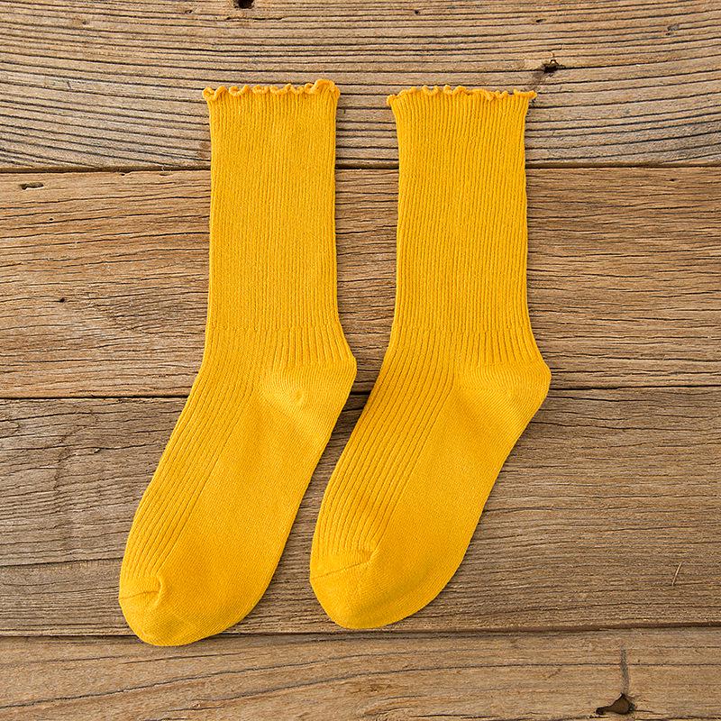 Твердые носки длиной до середины голени, удобные осенние носки длиной до щиколотки, женские носки