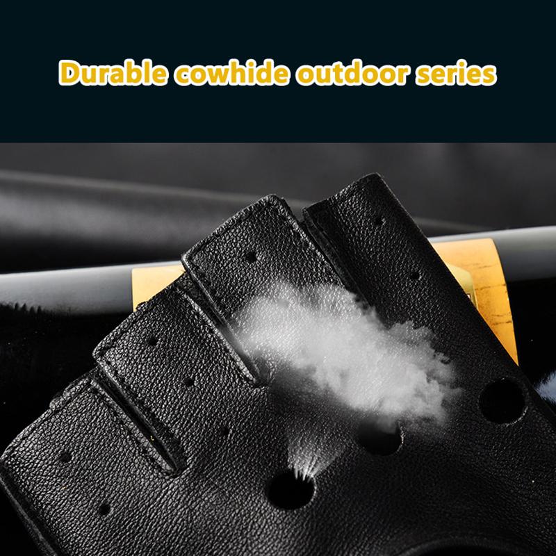 Мужские перчатки без пальцев с половинным пальцем для вождения, фитнеса, мотоцикла, велоспорта, козьей кожи, мужские перчатки из искусственной кожи, варежки