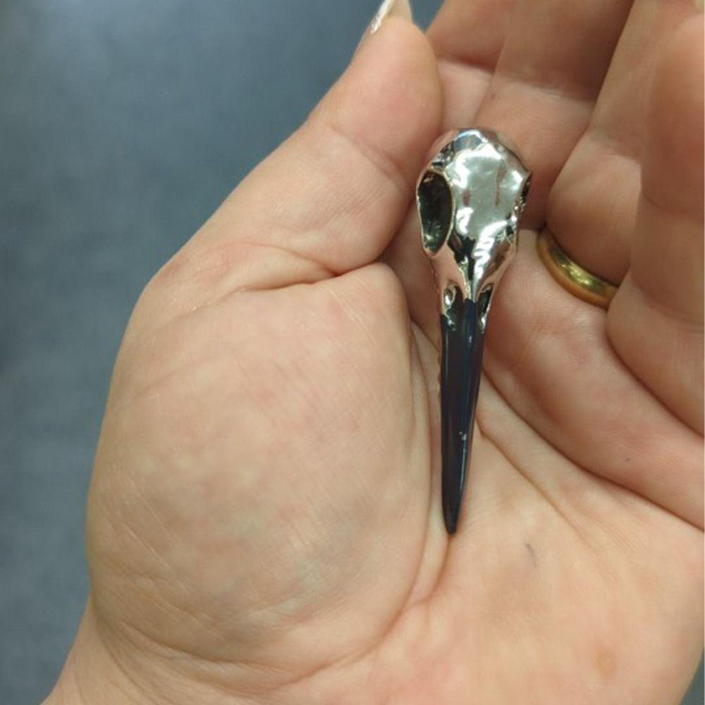 Bird Skull Gothic Hair Clips Skull Hair Clips Crow Head Animal Skull Hairpins Women Duckbill Clips