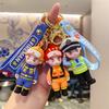 Cool Firefighter Traffic Police Keychain Pendant Holiday Promotional Gift Bag Pendant Children's Toy Keychain