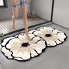 1pc Flower Diatomite Bath Mat - Super Absorbent, Quick-Dry, Anti-Slip, Decorative Shower Rug, Easy To Clean, Strong Adsorption
