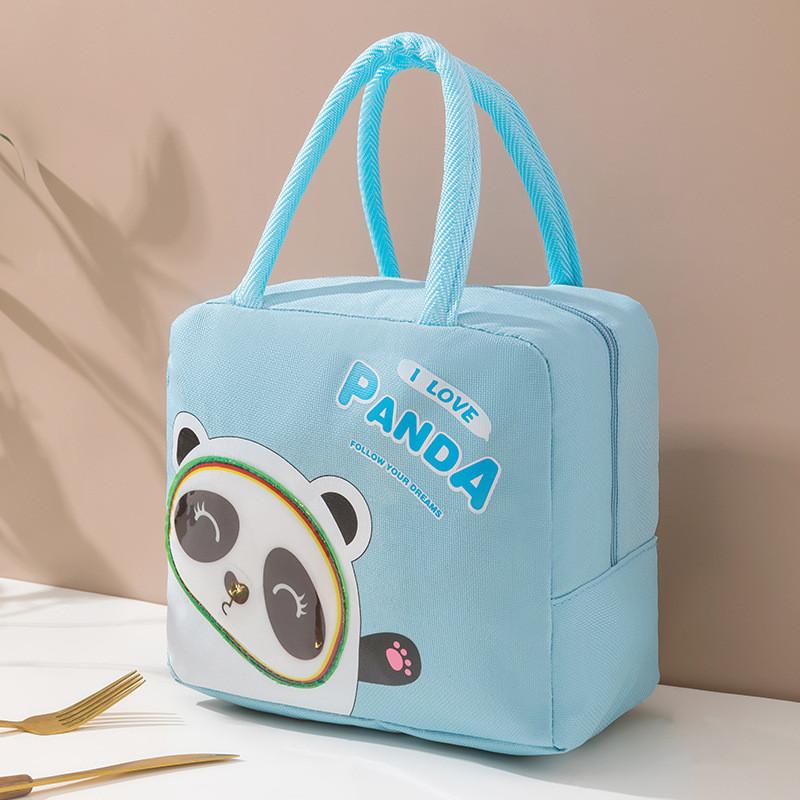 Милая Сумка-ланчбокс с Пандой Из Оксфордской Ткани Мультяшный Стиль Термосумка Для Офисных Работников И Студентов Оптовая Продажа