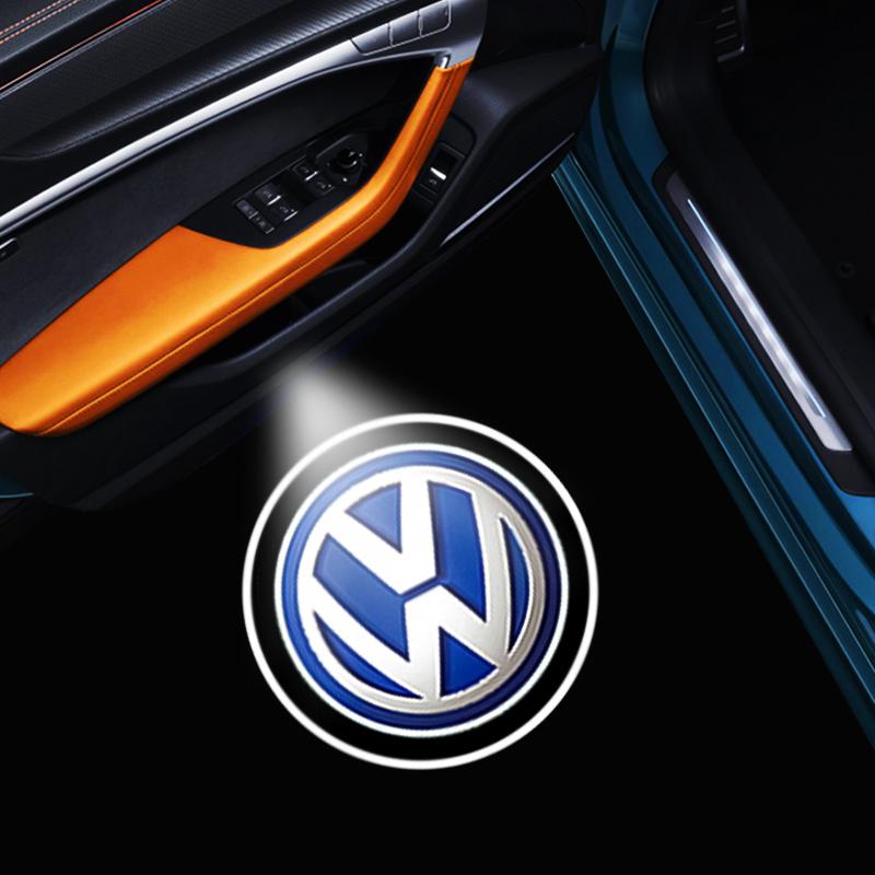2Pcs Wireless LED Car Door Welcome Light Projector Ghost Shadow For VW Golf 4 5 6 7 Passat B5 B6 B8 Tiguan Polo Jetta GTI R LineKD1
