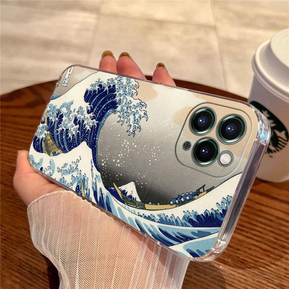 Большая волна Кацусика Хокусай Чехол Для Apple iPhone 17 16 15 14 13 12 11 Pro Max 16 Plus 16E 17Air 17Pro Чехол для телефона Funda