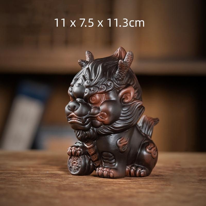 Фиолетовая керамика Kylin Tea Pet Украшение для чайного столика в гостиной Аксессуары для чайной церемонии Украшение для чайного подноса