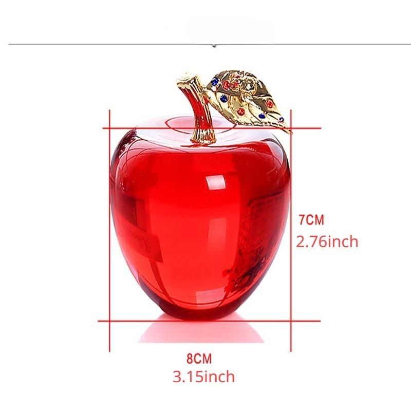 1PC Amazing Love Gifts Hollow Glass Apple Full Fill with Color Crystal Rhinestone Figurines Home Decoration Accessories