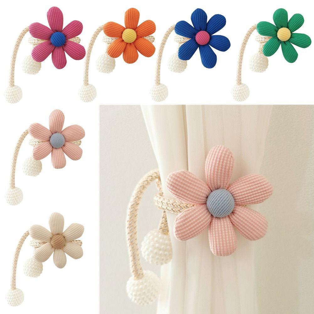 1PC Flower Shape Curtain Buckle Clip Magnetic Buckle Curtain Holders Kids Room