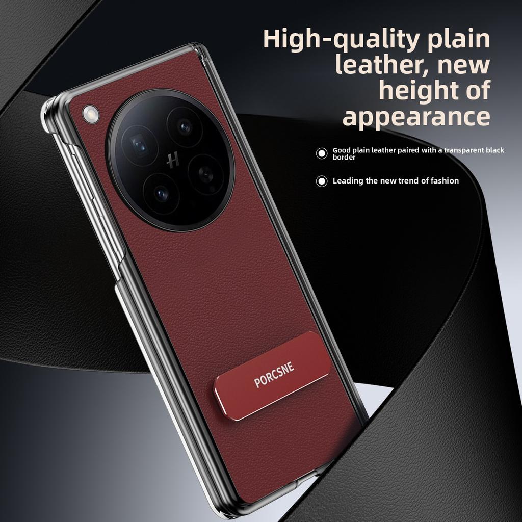Чехол для OPPO Find N6 Роскошная кожа PU с подставкой Держатель Защитная задняя крышка с защитой шарнира для корпуса телефона OPPO Find N6 N5