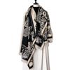 Butterfly Insect Print Style Fashionable And Elegant Women'S Imitation Cashmere Warm Scarf Large Shawl