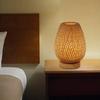 Bamboo Lampshade Decoration Equipment Standing Lamp Modern with Wooden Base Table Lantern for
