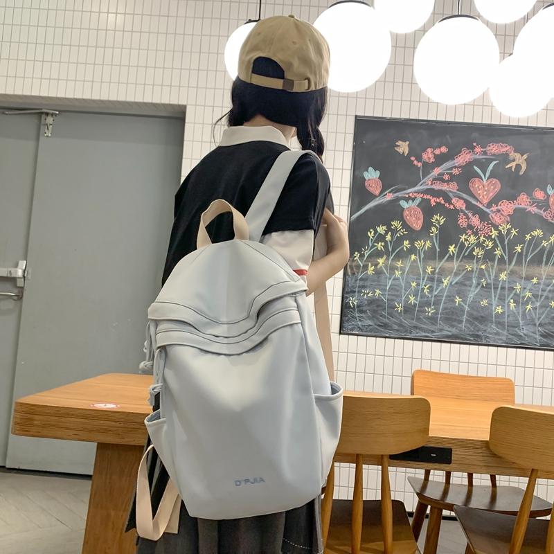 Женский рюкзак Студенческий однотонный школьный рюкзак
