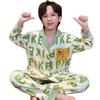 Новая хлопковая пижама с мультяшным принтом для мальчиков и девочек 2026 года - Осенний комплект с длинным рукавом для детей