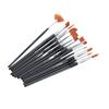 12pcs Pack Paint Brush Kit Set Round Point Tip Nylon Hair Artist Acrylic Aquarelle Watercolor Oil Painting