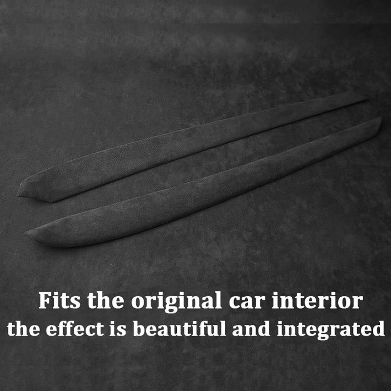 Для Tesla Model 3 Y 2022 2023 Накладка на дверную обшивку из замши, защитная накладка для стильной отделки двери, модифицированные аксессуары для украшения интерьера