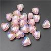 UV Plated Color 10pcs Core Beads Necklace Bracelet DIY Hairpin Material Transparent Jewelry Making Handmade Accessories Love Heart Fashion Pendant