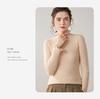 Autumn Women's Cashmere Sweater with Ruffle Collar and Lace Trim