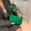 Trendy Lightweight Women Small Square Bag Crocodile Pattern Faux Fur Material Versatile Chain Strap Single Shoulder Bag