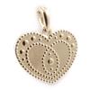 Les Trésors De Lily [J9601] - Gold Plated 'Love' Pendant - 19x14 Mm