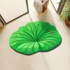 Realistic 3D Leaf Rug Irregular Leaf Shaped Floor Mat Anti Slip Green Leaf Doormat for Bathroom
