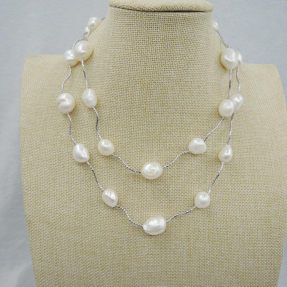 High Quality LONG PEARL NECKLACE ,100% NATURAL FRESHWATER PEARL for Woman, 90 cm ,sweater Necklace