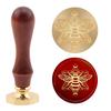 Dragon Wax Seal Stamp with Wooden Handle, Bees Dove Removable Brass Head For Notebook Envelope Invitation Card Decoration