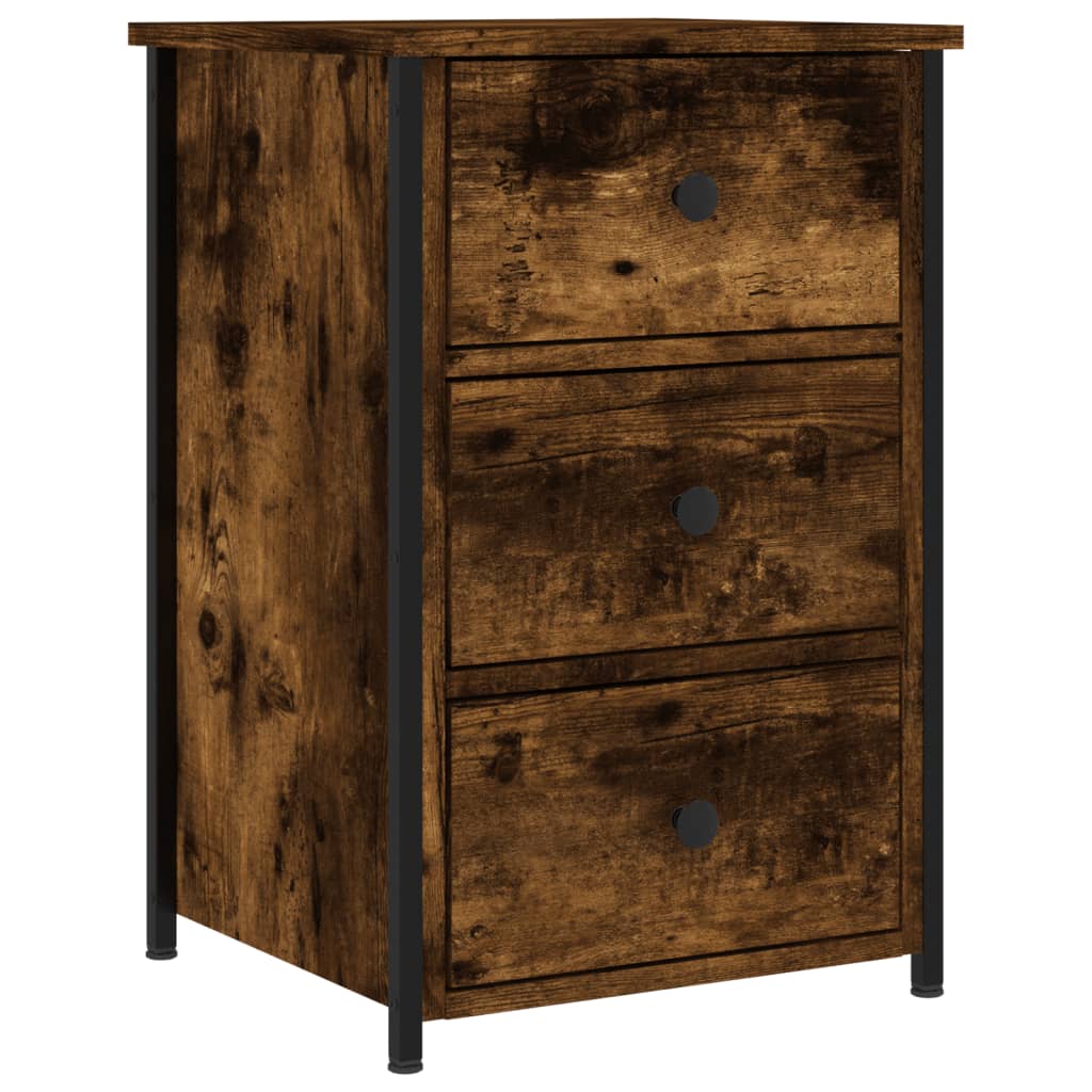 Nightstand Smoked Oak 40x36x60 cm Particleboard