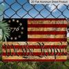 2D плоский 1 шт. Металлическая табличка с флагом США, «Мы, народ» 1776, винтажный стиль, готовая к подвешиванию настенная живопись для дома, офиса и патриотического декора, алюминий