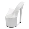 Women's Summer High-heeled Shoes Stiletto Sexy Waterproof Platform Hate Sky High Ultra-high Slippers 1986 Series 20cm Heel 10cm Platfrom LFD