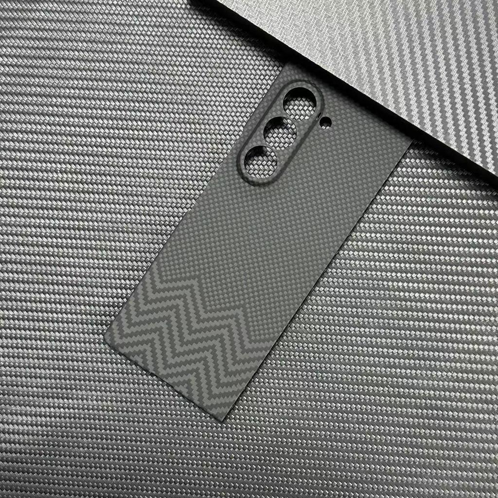 Новый Кевлар Подходит для Samsung Zfold6 Ультратонкий Чехол для Мобильного Телефона Материал Арамидное Волокно Жесткий Чехол Волнистый Узор