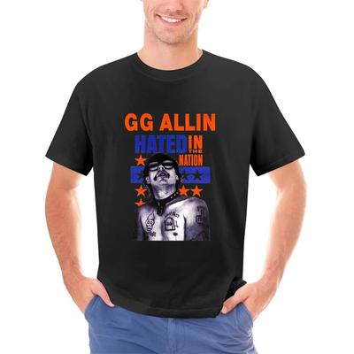 Футболка GG Allin Укуси это, мразь Ненавидимый в Нации Панк-рок Хардкор Ретро Винтаж (2)