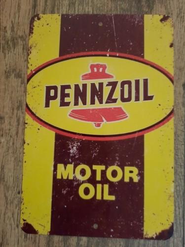 Penzoil Motor oil Vintage Ad Metal Wall Sign