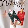 Snowman Reindeer 3D Soft Silicone Couple Phone Case for IPhone X / 8 / 6 / 6s