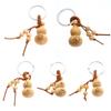 Bag Pendant Key Chain Car Key Ring Peach Wood Keyring Chinese Traditional Keychain Good Luck Gourd