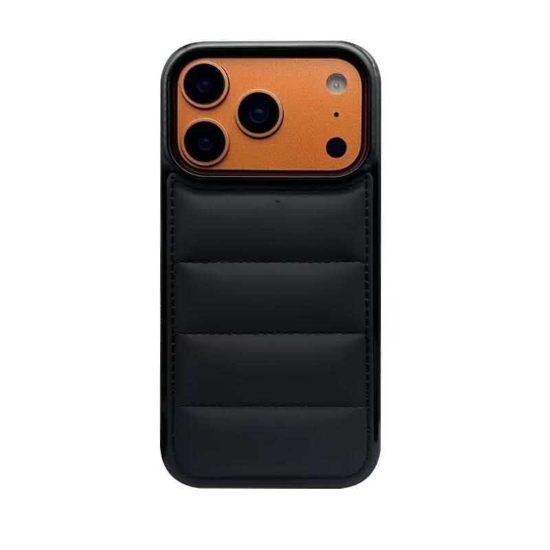 Роскошный пуховик Пуховик Чехол для телефона для iPhone 17 Air 15 16 14 Plus 13 12 11 17 Pro Max Мягкая ткань Силикон Конфетное покрытие Funda