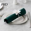 Napkin Ring 6Pcs White Lotus Rings, Chiffon Flower Metal Holders, Faux Soft Fabric Pearl Dinner Rings for Wedding Bridal Shower Table