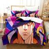 Anime JoJos Bizarre Adventure Bedding Set Duvet Cover Bed Set Quilt Cover Pillowcase Comforter King Queen Size Boys Adult
