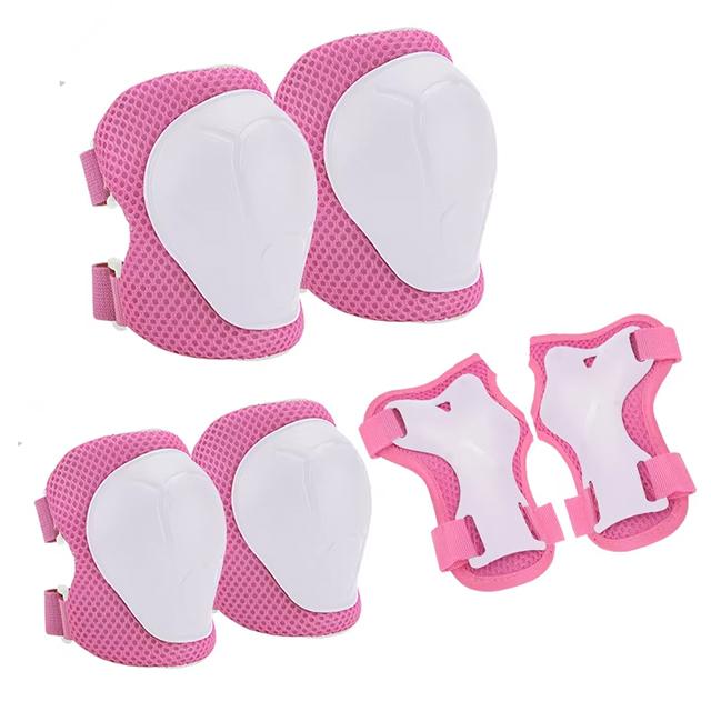 6 Pieces Children's Sports Roller Skating Skateboard Protective Gear Knee Pad Hand Elbow Pads