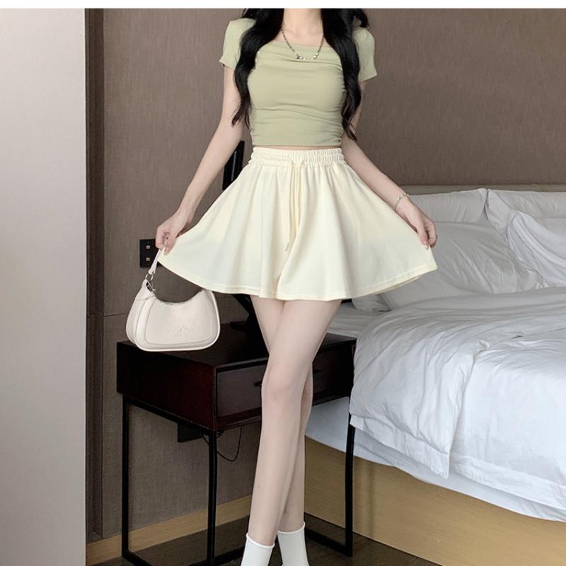 Женские летние модные шорты, однотонные спортивные шорты, повседневные универсальные брюки с высокой талией, шорты на улице